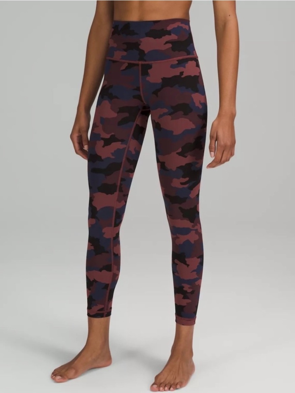 Lululemon Wunder Under High-Rise Tight 25" in Heritage 365 Camo Smoky Red Night